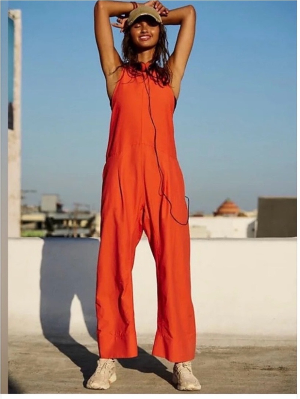 FP Movement Break Away Onesie Jumpsuit in Sunset Red Size XL Baggy Relaxed